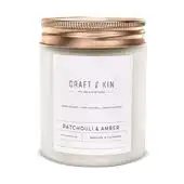 Craft & Kin Patchouli and Amber Scented Soy Candle
